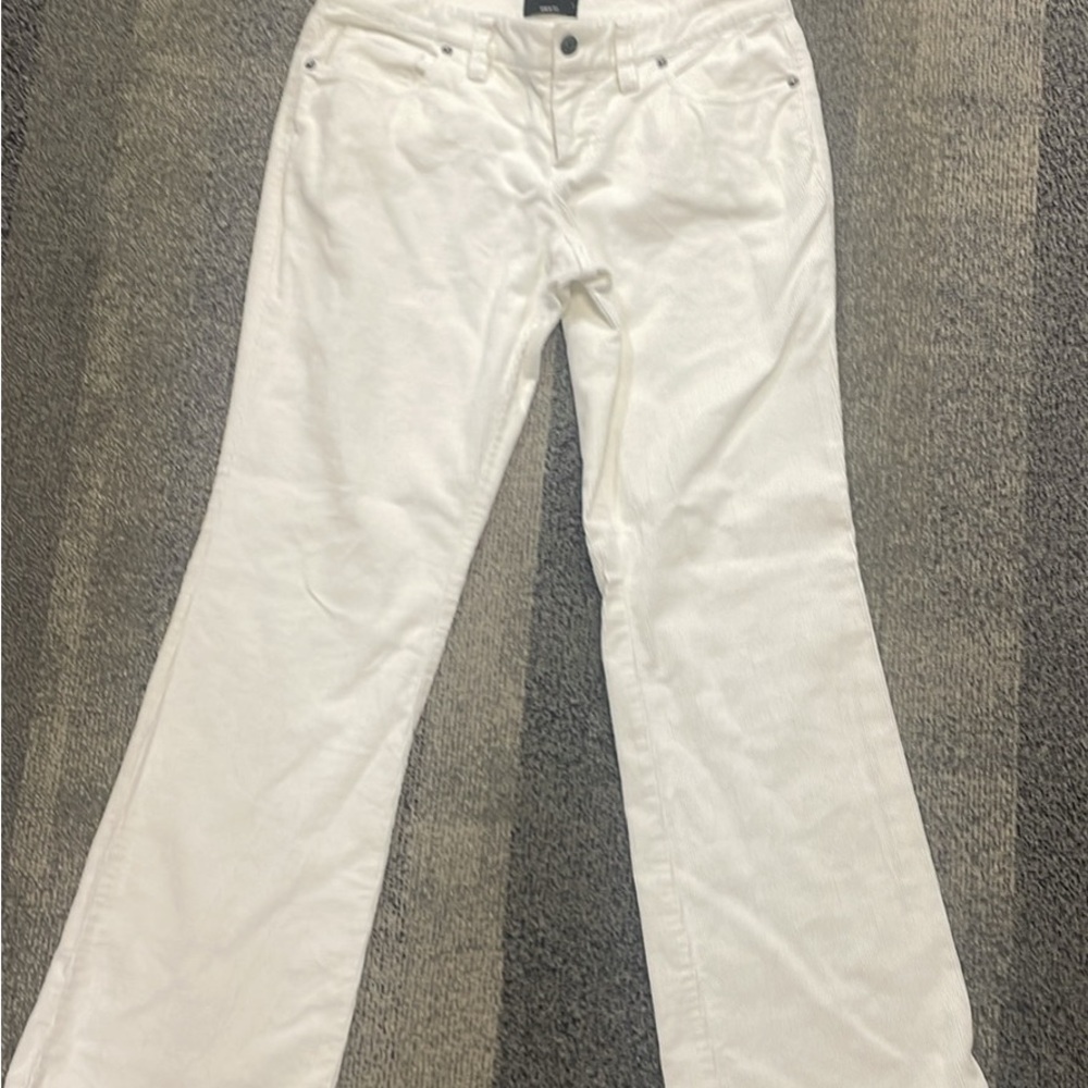 White Flared Corduroy Pants